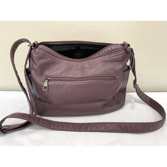 Volganik Rock Crossbody Lightweight Shoulder Travel Bag Lavender Purple NWOT - Picture 2 of 9